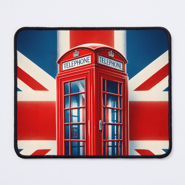 Item preview, Vintage Red London Telephone Box with Union Jack Flag designed and sold by Sybille-Yates.