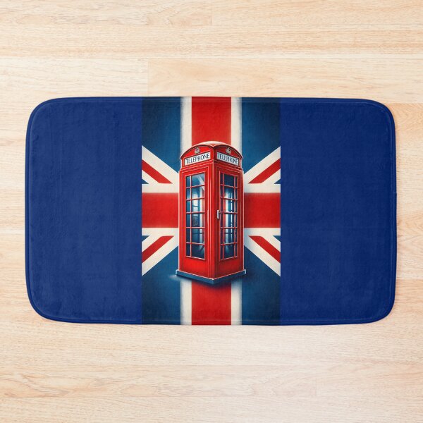 Item preview, Vintage Red London Telephone Box with Union Jack Flag designed and sold by Sybille-Yates.