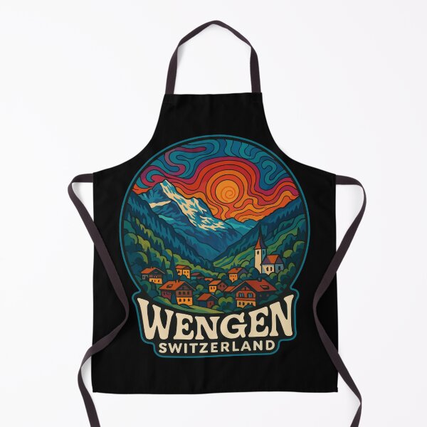 Item preview, Wengen Switzerland Trippy Travel designed and sold by TomFrontierArt.
