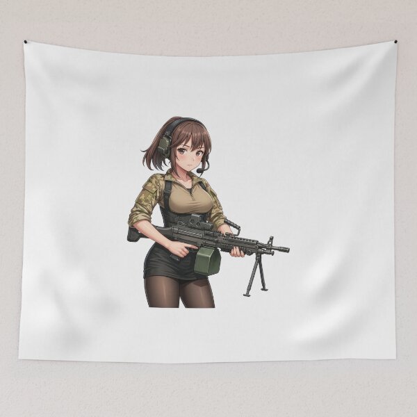 Item preview, Machine Gun Girl designed and sold by RAWLIFEGRAPHIC.