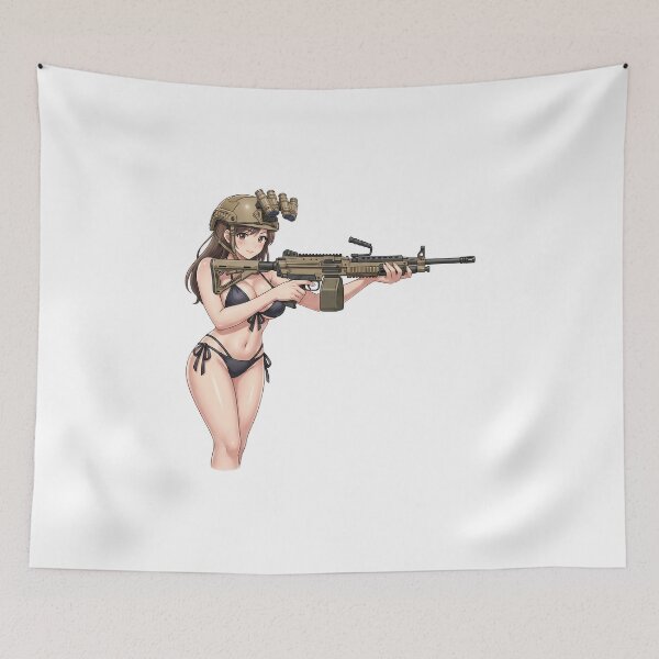 Item preview, Machine Gun Girl designed and sold by RAWLIFEGRAPHIC.