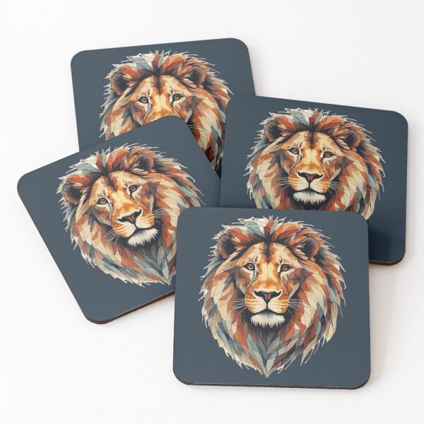 Item preview, Geometric Lion – Modern Animal Art designed and sold by Tklezardesigns.