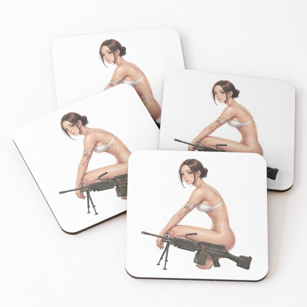 Item preview, Machine Gun Girl designed and sold by RAWLIFEGRAPHIC.