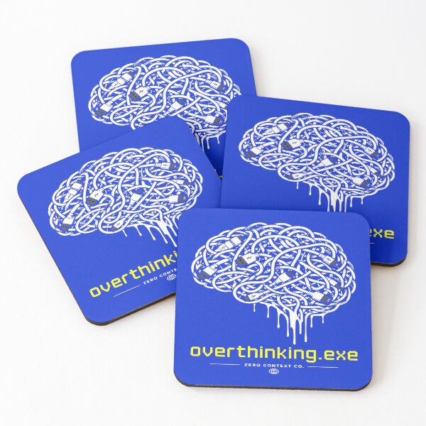 Item preview, Overthinking.exe – Glitch Brain Tech Design designed and sold by ZeroContextCo.