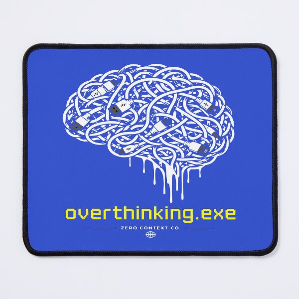 Item preview, Overthinking.exe – Glitch Brain Tech Design designed and sold by ZeroContextCo.