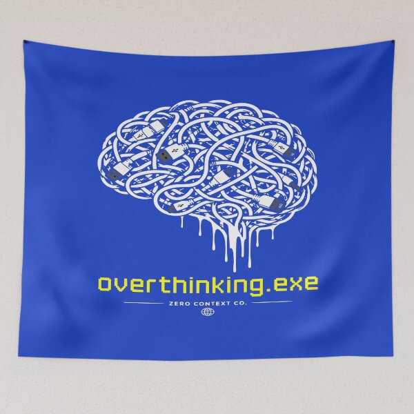 Item preview, Overthinking.exe – Glitch Brain Tech Design designed and sold by ZeroContextCo.