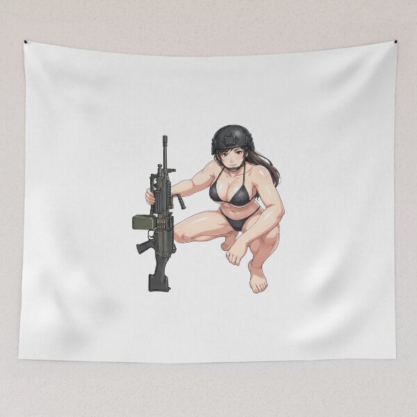 Item preview, Machine Gun Girl designed and sold by RAWLIFEGRAPHIC.