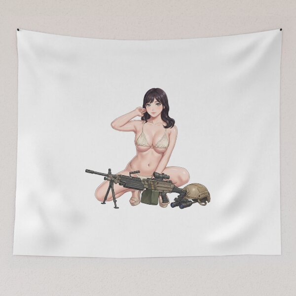 Item preview, Machine Gun Girl designed and sold by RAWLIFEGRAPHIC.