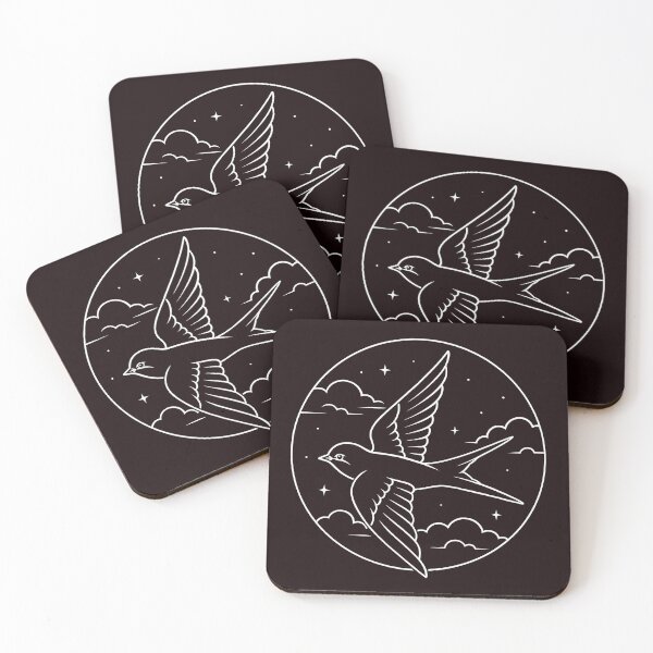 Item preview, Celestial Swallow Night Line Art designed and sold by ArtPer-design.