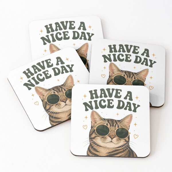 Item preview, Have a Nice day cute cat graphic cat lovers  designed and sold by MyPassionWorld.