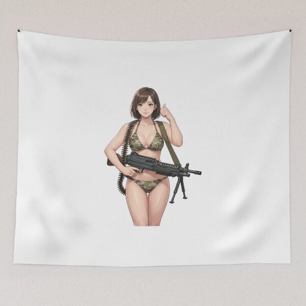 Item preview, Machine Gun Girl designed and sold by RAWLIFEGRAPHIC.