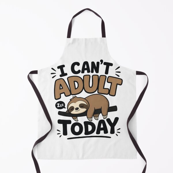 Item preview, I Can’t Adult Today – Cute Sloth Funny Quote Illustration designed and sold by TommyArt94.