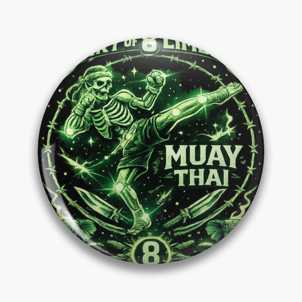 Item preview, Muay Thai Art of 8 Limbs Neon Skeleton Fighter designed and sold by redsharkuk.