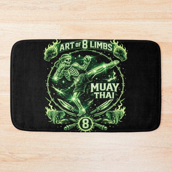 Item preview, Muay Thai Art of 8 Limbs Neon Skeleton Fighter designed and sold by redsharkuk.