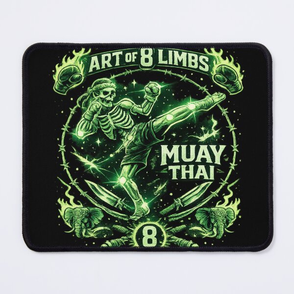 Item preview, Muay Thai Art of 8 Limbs Neon Skeleton Fighter designed and sold by redsharkuk.
