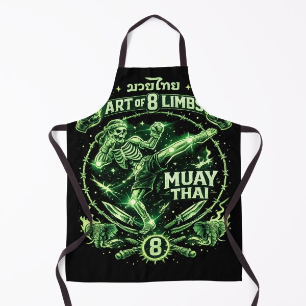 Item preview, Muay Thai Art of 8 Limbs Neon Skeleton Fighter designed and sold by redsharkuk.