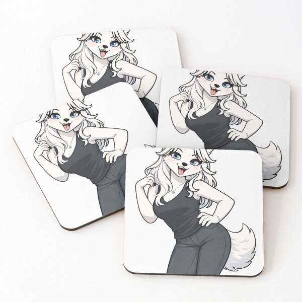 Item preview, Elegant White‑Haired Kitsune Character designed and sold by GSDraws.