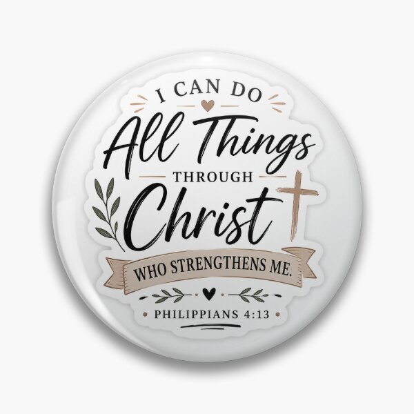 Item preview, I Can Do All Things Through Christ Sticker – Philippians 4:13 Christian Quote designed and sold by stickyverselab.