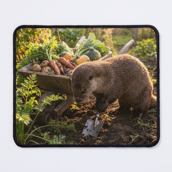 Item preview, Otter Gardener Weeds Her Garden designed and sold by Tridentulus.