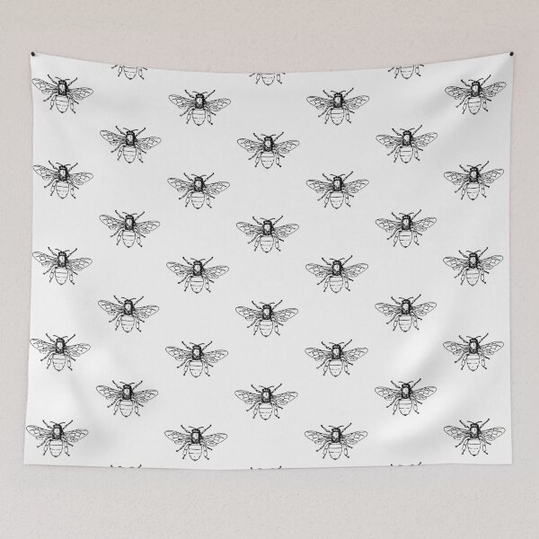 Item preview, Minimal Black Bee Aesthetic Background | Dark Modern Design designed and sold by AshandAura.
