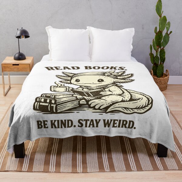 Item preview, Read Books Be Kind Stay Weird - Axolotl Bookworm designed and sold by SidTastic .