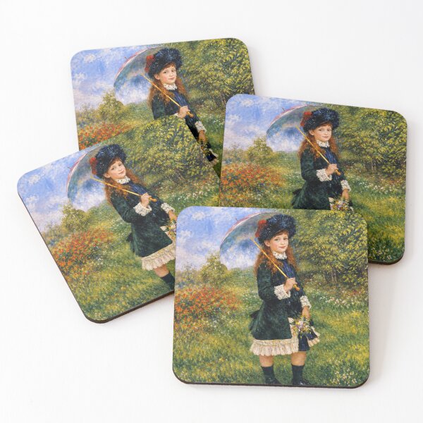 Item preview, Impressionist Painting Girl with Parasol Garden Portrait Art Lovers designed and sold by RickE.