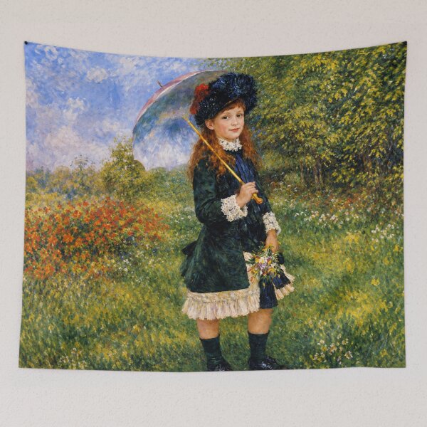 Item preview, Impressionist Painting Girl with Parasol Garden Portrait Art Lovers designed and sold by RickE.