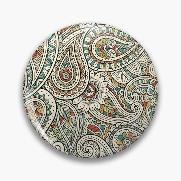 Item preview, Intricate Earthy Paisley Zen Doodle Floral Pattern designed and sold by Sybille-Yates.
