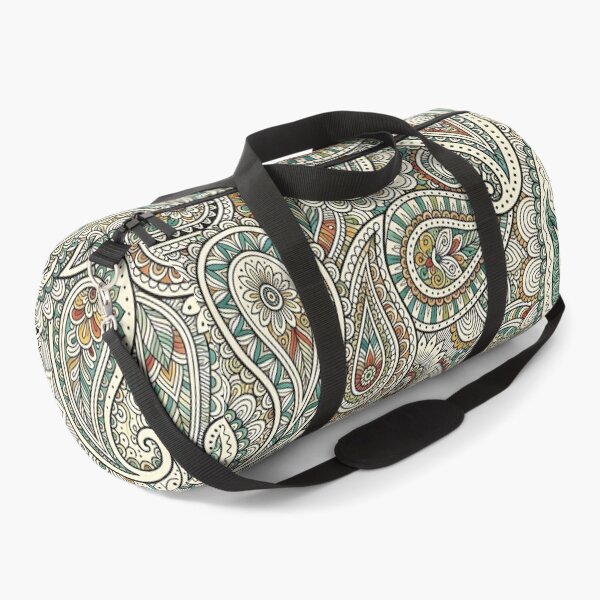 Artikelvorschau, Aufwendiges, erdiges Paisley-Zen-Doodle-Blumenmuster entworfen und verkauft von Sybille-Yates.