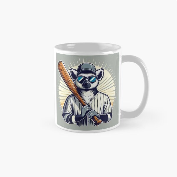 Item preview, Baseball Lemur – Playful Sports Mascot Art designed and sold by Dogandesighn.