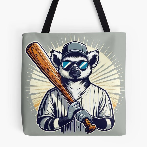 Item preview, Baseball Lemur – Playful Sports Mascot Art designed and sold by Dogandesighn.