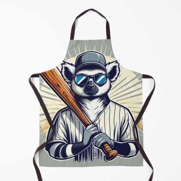 Item preview, Baseball Lemur – Playful Sports Mascot Art designed and sold by Dogandesighn.