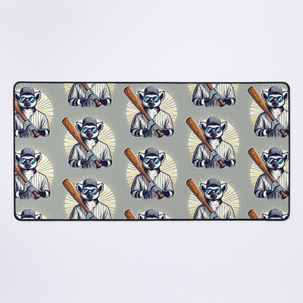 Item preview, Baseball Lemur – Playful Sports Mascot Art designed and sold by Dogandesighn.