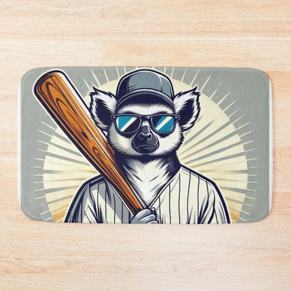 Item preview, Baseball Lemur – Playful Sports Mascot Art designed and sold by Dogandesighn.