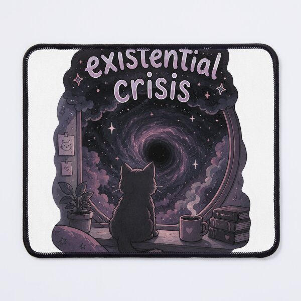 Item preview, Existential Crisis Cat Sticker | Dark Humor designed and sold by CutePlix.