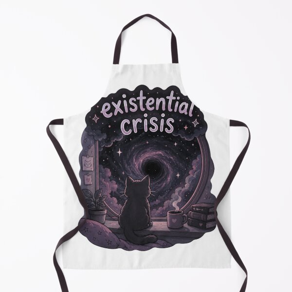 Item preview, Existential Crisis Cat Sticker | Dark Humor designed and sold by CutePlix.