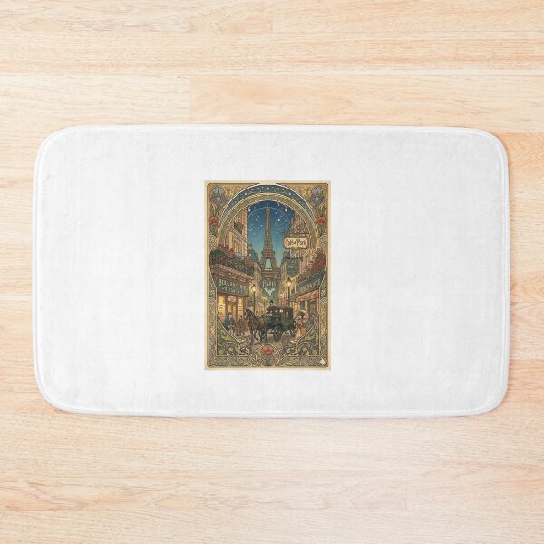 Item preview, Paris Street Scene w/Buggy Art Nouveau designed and sold by ArtofDissent.