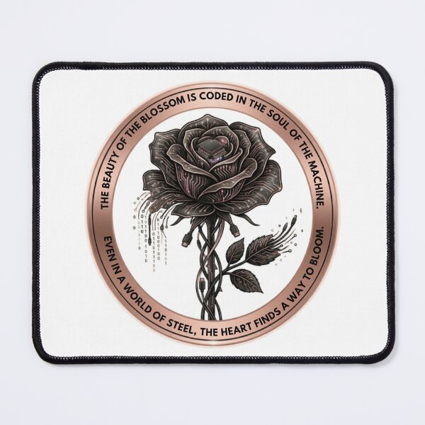 Item preview, Cyber Rose: Logic and Beauty Emblem designed and sold by CalmFrameArt.