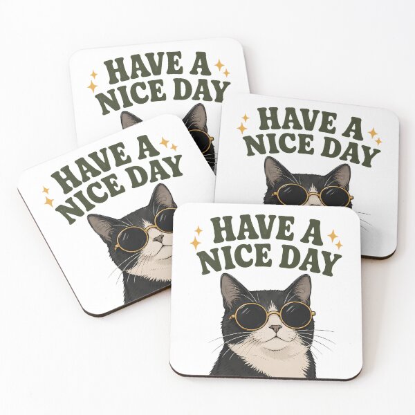 Item preview, Have a Nice day cute cat graphic cat lovers  designed and sold by MyPassionWorld.