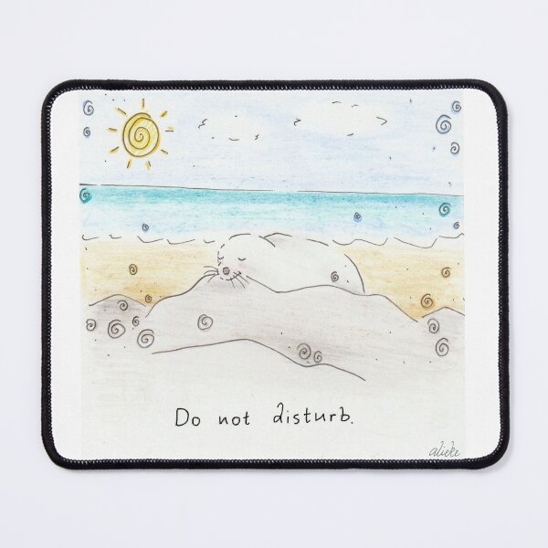 Item preview, Do not disturb | Seal pup relaxing by the seaside designed and sold by aliekesdrawings.