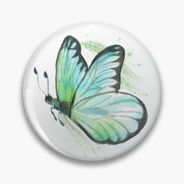 Item preview, Mystical Green Blue Butterfly Art designed and sold by Cutethings3.