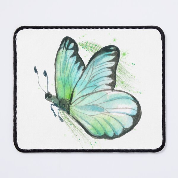 Item preview, Mystical Green Blue Butterfly Art designed and sold by Cutethings3.