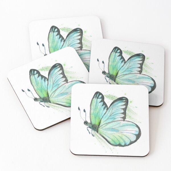 Item preview, Mystical Green Blue Butterfly Art designed and sold by Cutethings3.