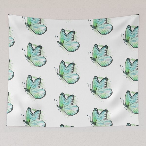 Item preview, Mystical Green Blue Butterfly Art designed and sold by Cutethings3.