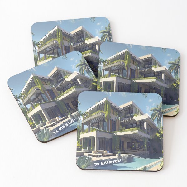 Item preview, THE BOSS RETREAT - Modern Tropical Villa Art designed and sold by Modern Nest Art.
