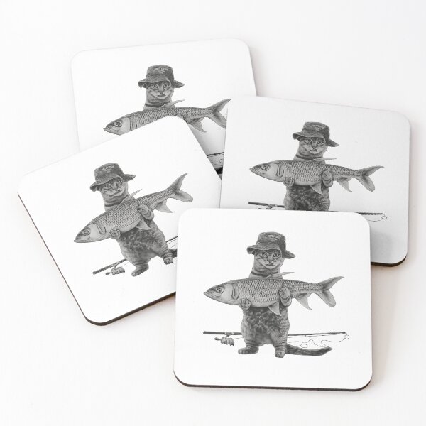 Item preview, Cat with fish designed and sold by PeterPunkt.