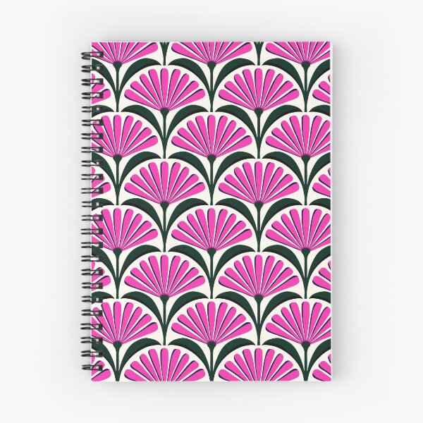 Item preview, Art Deco daisy pattern in bright magenta pink designed and sold by Jennifer Ladd.