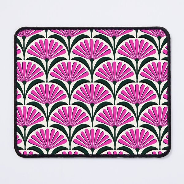 Item preview, Art Deco daisy pattern in bright magenta pink designed and sold by Jennifer Ladd.