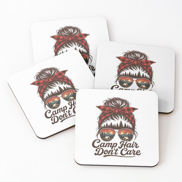 Item preview, Camp Hair Don't Care Messy Bun Funny Camping Camper Women designed and sold by clothesy7.