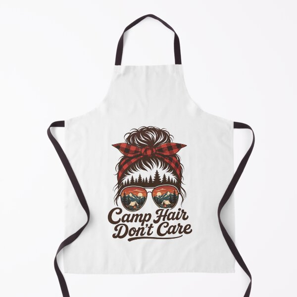 Item preview, Camp Hair Don't Care Messy Bun Funny Camping Camper Women designed and sold by clothesy7.